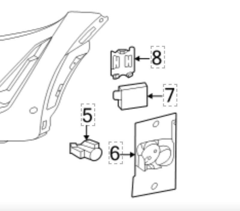 Парктронік,  датчик паркування,  передній задній Nissan Ariya Нісан Арія 5