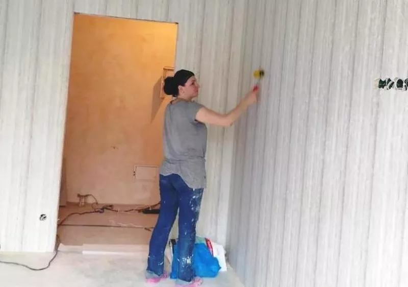 Поклейка Обоев Маляр в Киеве 