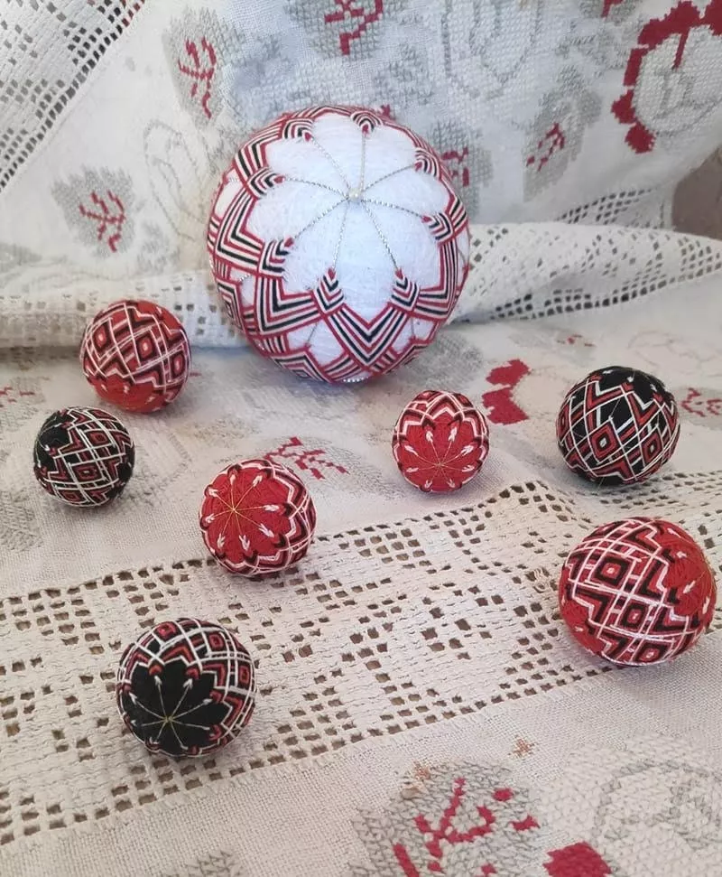 Темарі Київ,  кульки темарі Київ,  набори темарі Київ,  новорічний декор  8