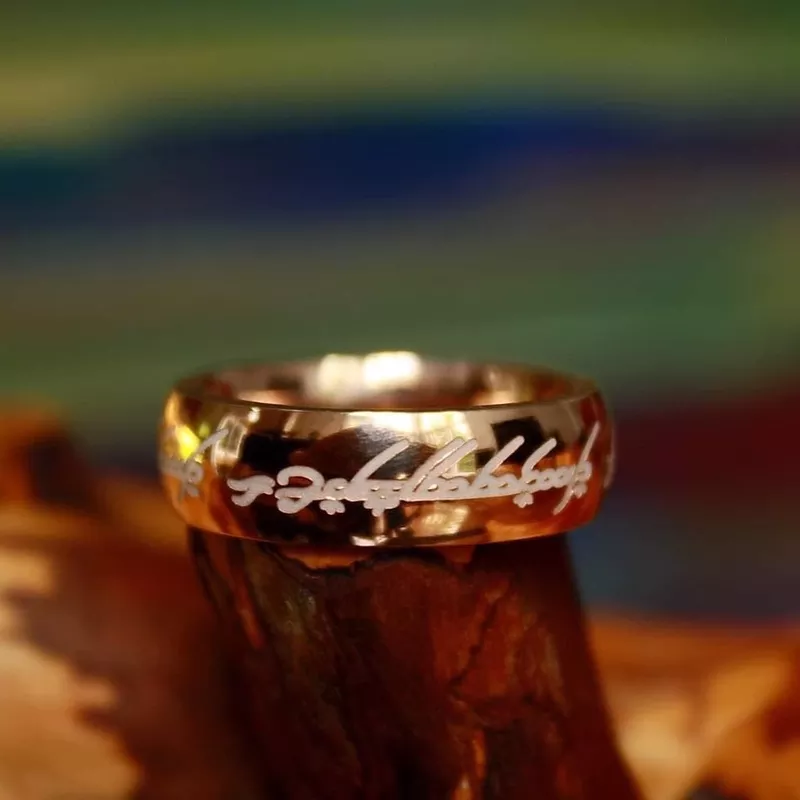 Кольцо Всевластия Властелин Колец со светящейся надписью рунами 2