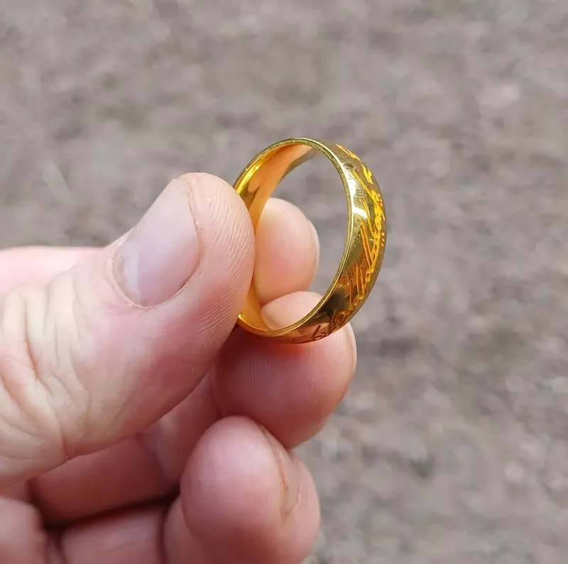 Кольцо Всевластия Властелин Колец со светящейся надписью рунами 4