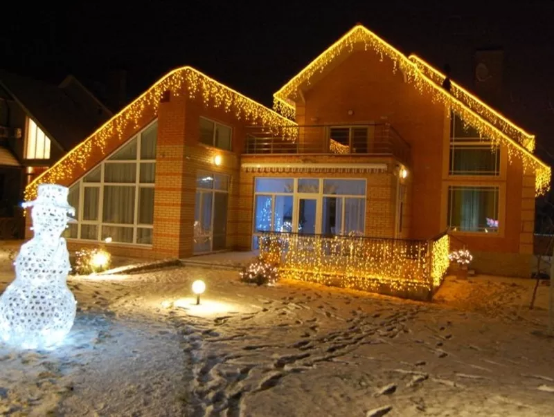 Новорічна іллюмінація гірляндами, монтаж гірлянд! 2