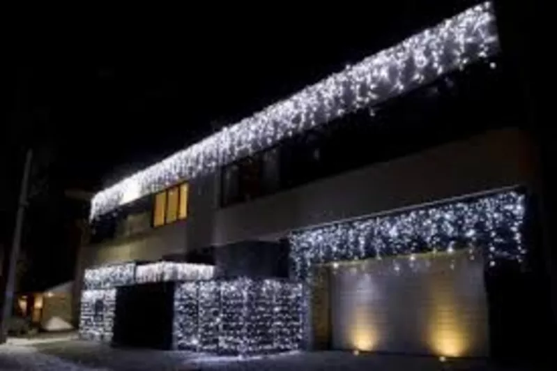 Новорічна іллюмінація гірляндами, монтаж гірлянд! 5