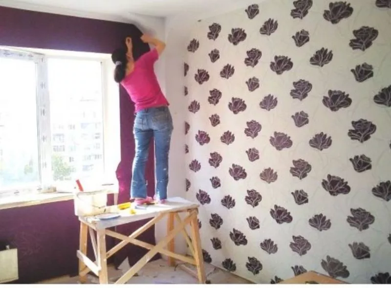 Поклейка обоев Ремонт квартир офисов 