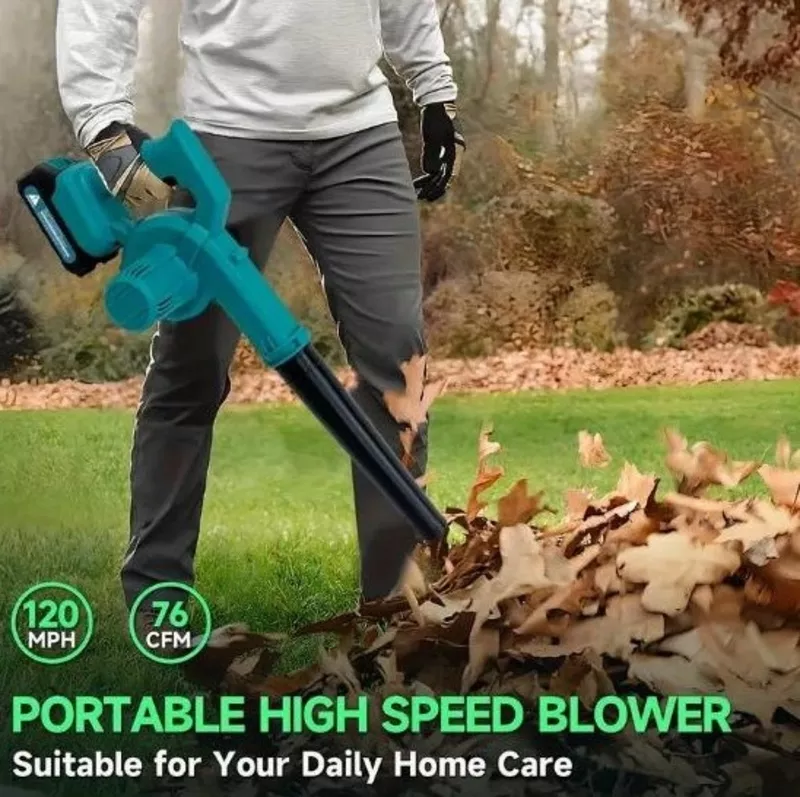 Бездротовий пилосос та повітродувка з двома акумуляторами 1300 мАг  6