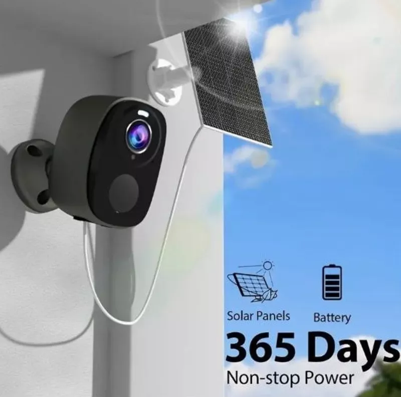 Сонячна Wi-Fi камера безпеки з прожектором,  сиреною та акумулятором 5000 мАг 7