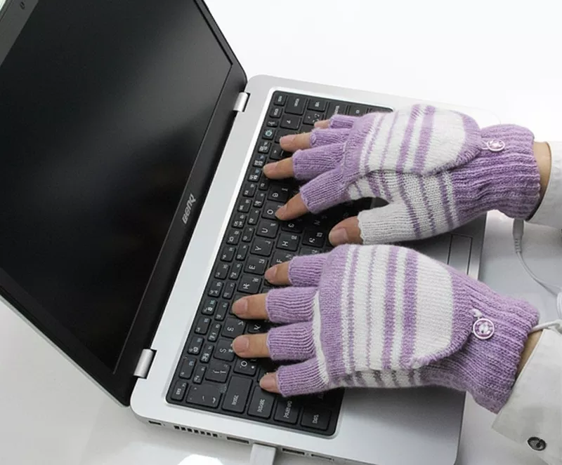 Теплые геймерские перчатки с USB-подогревом 2