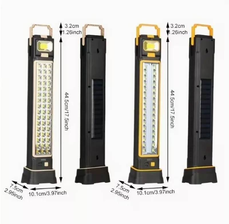 Багатофункціональний перезарядний робочий ліхтар із сонячною панеллю 4