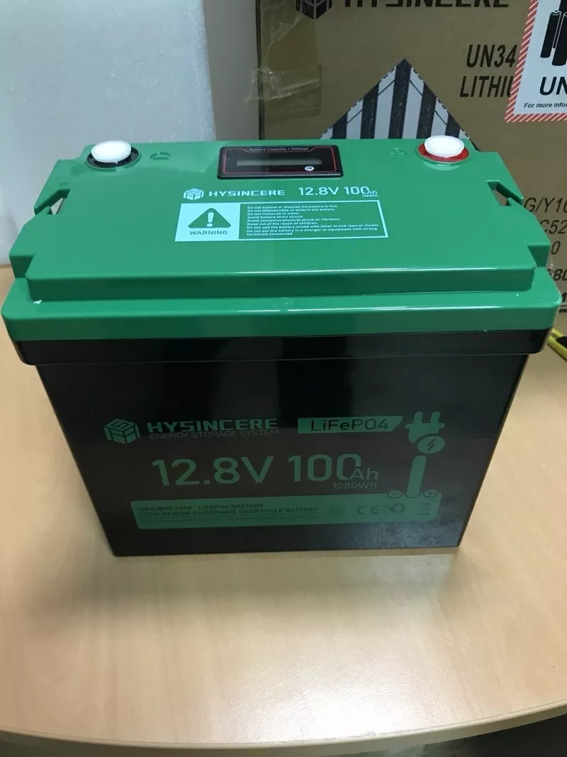 Акумулятор LiFePO4 12.8V 100Ah з BMS, літій-залізо-фосфатна батарея 3