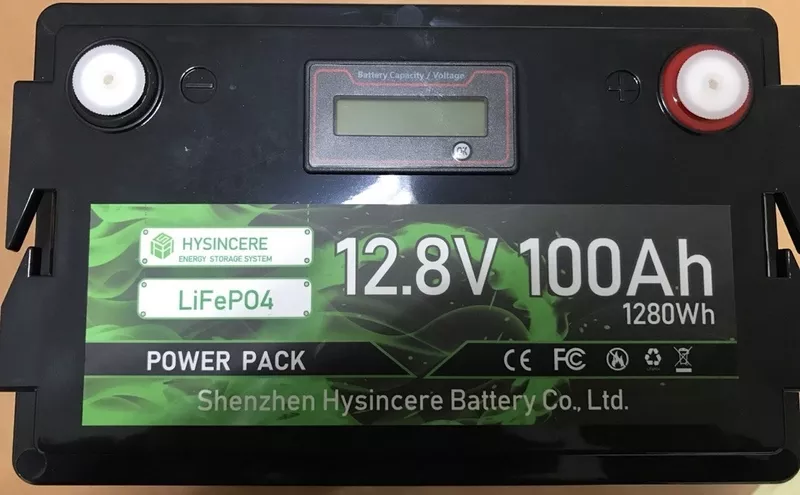 Акумулятор LiFePO4 12.8V 100Ah з BMS, літій-залізо-фосфатна батарея 4