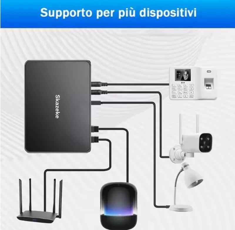 Міні UPS Skazeke 18000mAh з регульованою напругою та вбудованиним б/ж 4