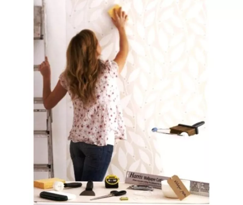 Поклейка обоев Киев цена 