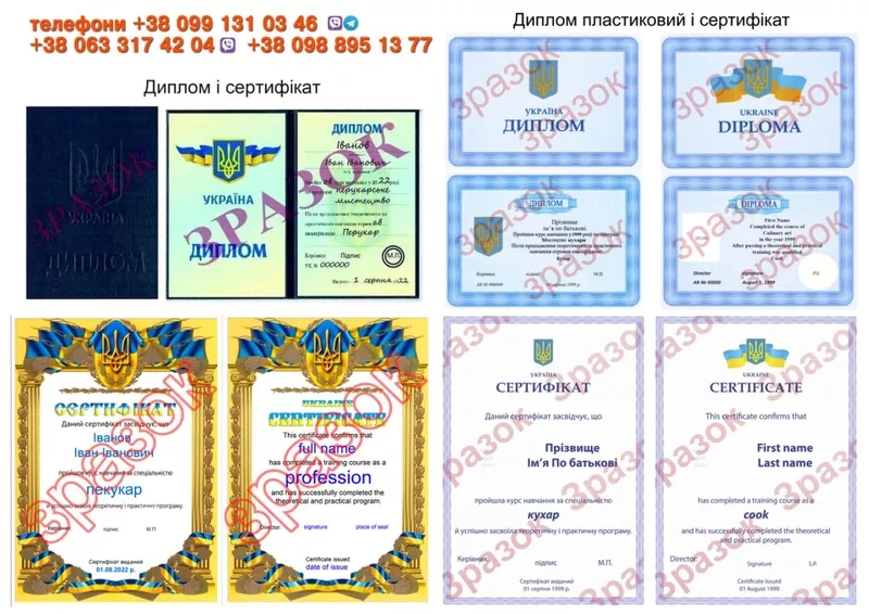 Курси бухгалтера диплом пластиковий і сертифікат