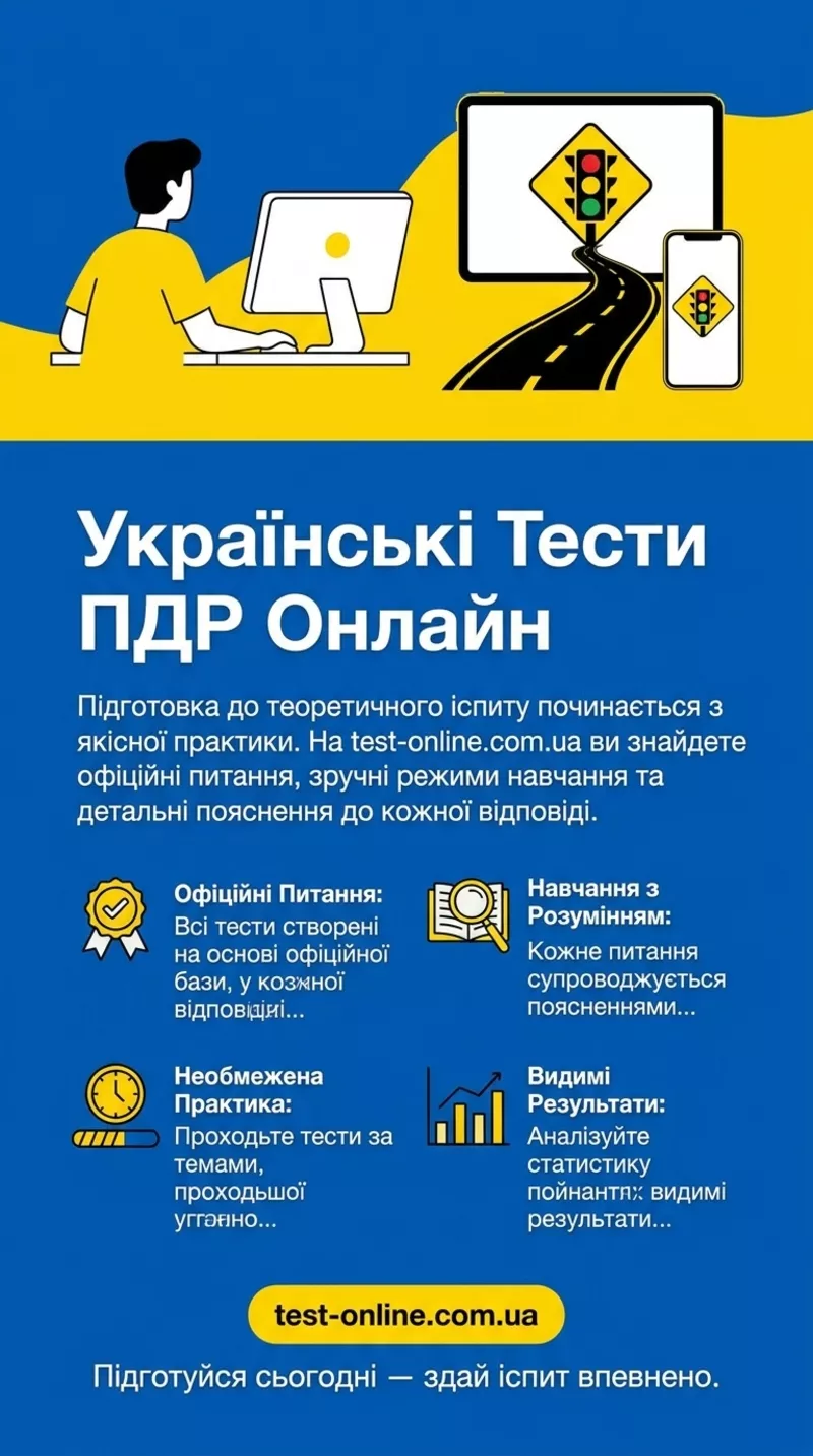 Тести ПДР України онлайн — підготовка до теоретичного іспиту 2