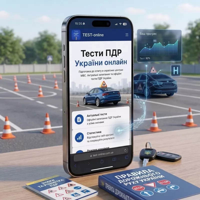 Тести ПДР України онлайн — підготовка до теоретичного іспиту 5