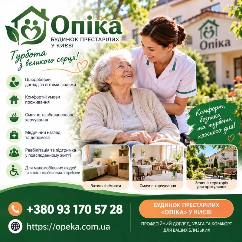 Будинок престарілих «Опіка» у Києві — турботливий догляд за літніми лю
