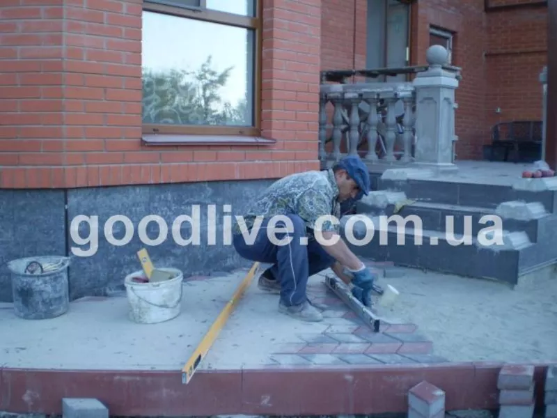 Укладка тротуарной плитки гарантия Фэм, брусчатка, мощение